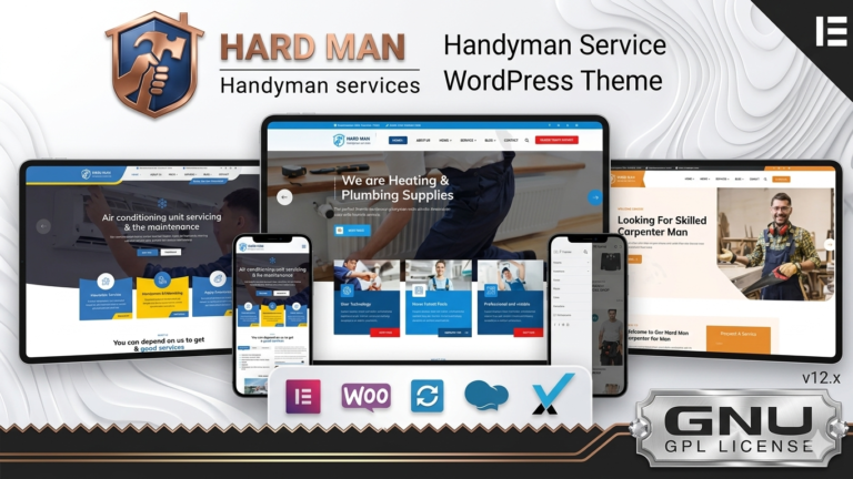 Hardman – Handyman & Plumber WordPress Theme v1.0.2